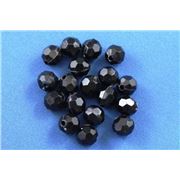 Plastic Hex Black Opaque 6mm - Minimum 8g