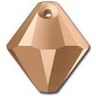 Swarovski Crystal 6328 Bicone Pendant Rose Gold 2x 8mm 
