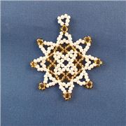 Beaded Christmas Star Kit Gold and White