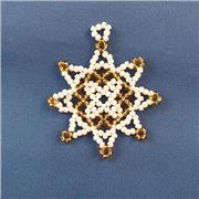 Beaded Christmas Star Kit Gold and White