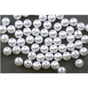 Plastic Pearl White Pearl 5mm - Minimum 8g