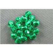 Plastic Hex Emerald Transparent 6mm - Minimum 8g