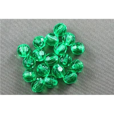 Plastic Hex Emerald Transparent 6mm - Minimum 8g