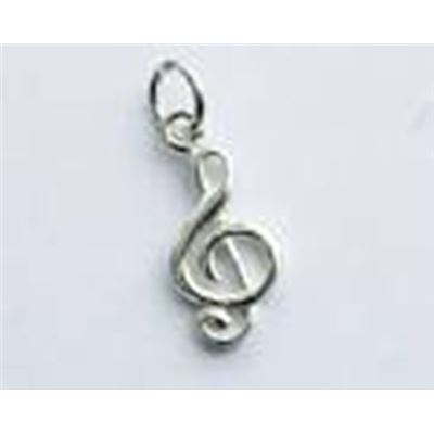 Charms Musical Note Antique Silver 26x10mm each