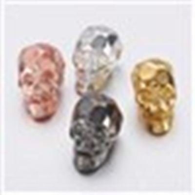 Alloy Multi Coloured Skulls 12x7x9.5mm ea