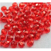 Plastic Hex Red Transparent 6mm - Minimum 8g