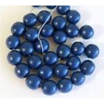 Wooden Round Blue 10mm ea