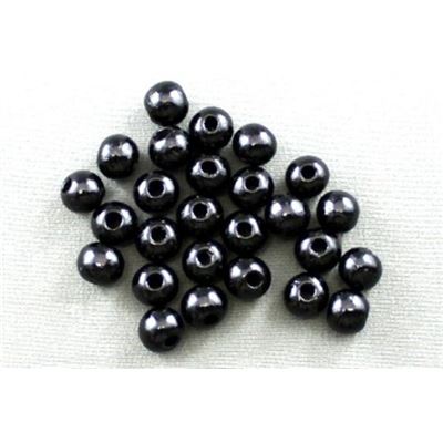 Wooden Round Black 10mm ea