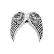 Charm Angel Wings 25x24mm Antique Silver each