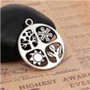 Charm Boho Chic Snowflake 28mm Antique Silver each