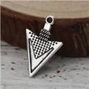 Charm Boho Chic Arrowhead 23x15mm Antique Silver each