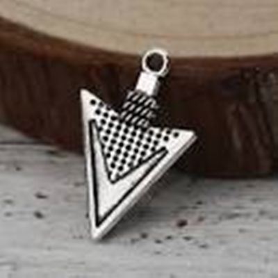 Charm Boho Chic Arrowhead 23x15mm Antique Silver each