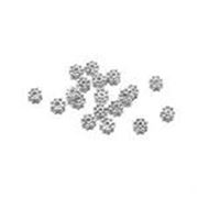 Filler Beads Daisy Spacer Silver 4mm ea