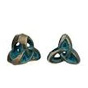 Filler Bead Celtic Knot Antique Bronze Patina 10x10mm ea