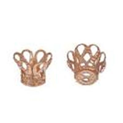 Bead Cap Tulip Rose Gold 9mm ea