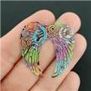 Angel Wings - Enamel Multicolour Filigree 40x40mm ea