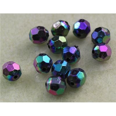 Plastic Hex Black AB 8mm - Minimum 8g