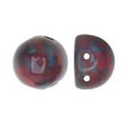 Czechmate Cabochon 7mm Opaque Red Picasso 2 Hole each