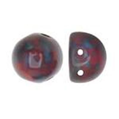 Czechmate Cabochon 7mm Opaque Red Picasso 2 Hole each