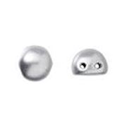 Czechmate Cabochon 7mm Metallic Silver 2 Hole each