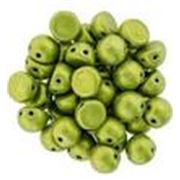 Czechmate Cabochon 7mm Saturated Metallic Lime 2 Hole each