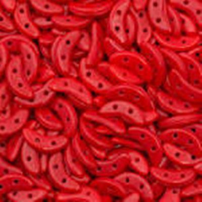 Crescent 3x10mmOpaque Red per gram