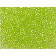 Toho Seed Bead Size 15 Transparent Rainbow Lime Green- Minimum 5g