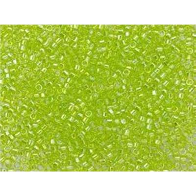 Toho Seed Bead Size 15 Transparent Rainbow Lime Green- Minimum 5g