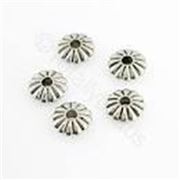 Filler Bead Tibetan Style Disc Antique Silver 8.5x2.5mm ea