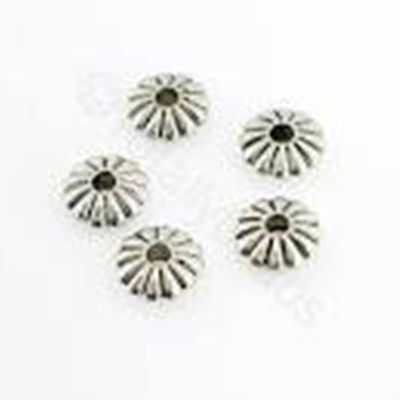 Filler Bead Tibetan Style Disc Antique Silver 8.5x2.5mm ea