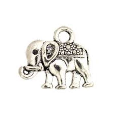Charms Tibetan Style Elephant Alloy 14x11mm each