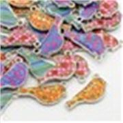 Charms Resin and Paper Birds 29.5mm each