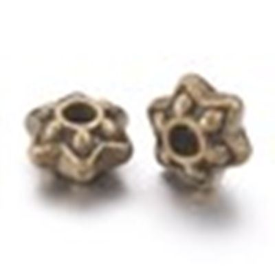 Filler Beads  Tibetan Style Star Spacer Beads Antique Bronze  ea