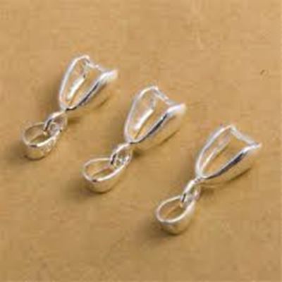 Pinch Clip Bail Silver 15x5mm each