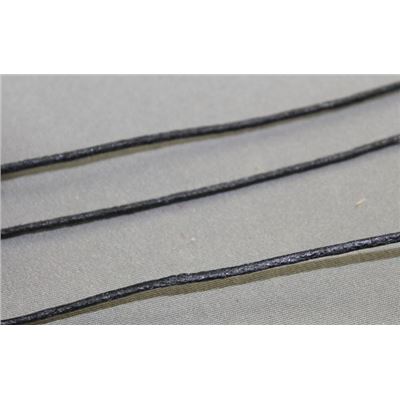 Waxed Cotton Cord Black 1mm per metre