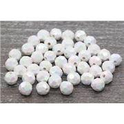 Plastic Hex White AB 8mm - Minimum 8g