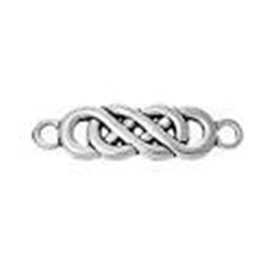 Connectors Twist Infinity Symbol 22x6mm Antique Silver each