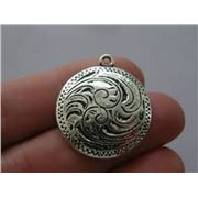 Charm Wave Round Antique Round 28mm each.