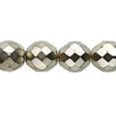 Firepolished Crystal Carmen Gold 4mm ea