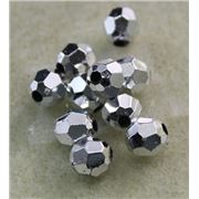 Plastic Hex Silver Metallic 8mm - Minimum 8g