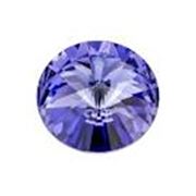 Swarovski Crystal 1122  Pointy Back Rivoli Tanzanite 14mm 