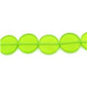 Resin Coin Beads Lime Green 10mm each