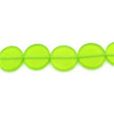 Resin Coin Beads Lime Green 10mm each