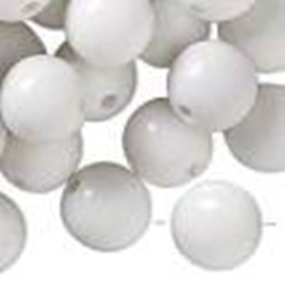 Resin Round Beads White 15mm each