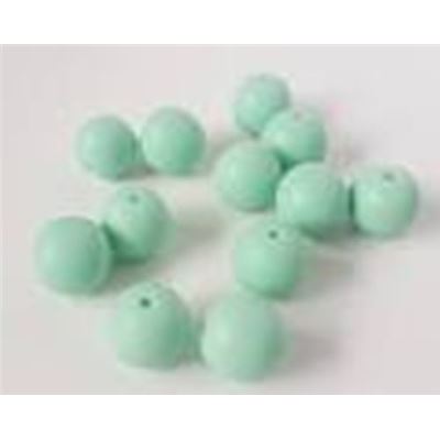 Resin Round Beads Light Blue 15mm each