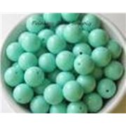 Resin Round Beads Mint Green 15mm each