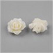 Resin Flower Beads White 10mm ea