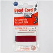 Griffin Silk Cord  with Needle Garnet  0.5mm ea