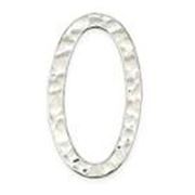 Textured Oval Linking Rings Silver 11x16mm each