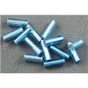 Bugle Aqua Silver Lined 12mm - Minimum 12g